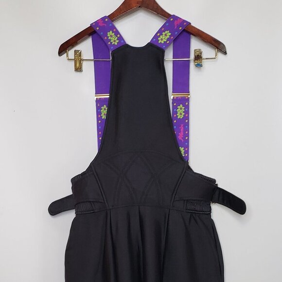 Phenix Women's Ski Snow Board Overall Pants Black Purple Size 12 Retro Vintage - Picture 6 of 16